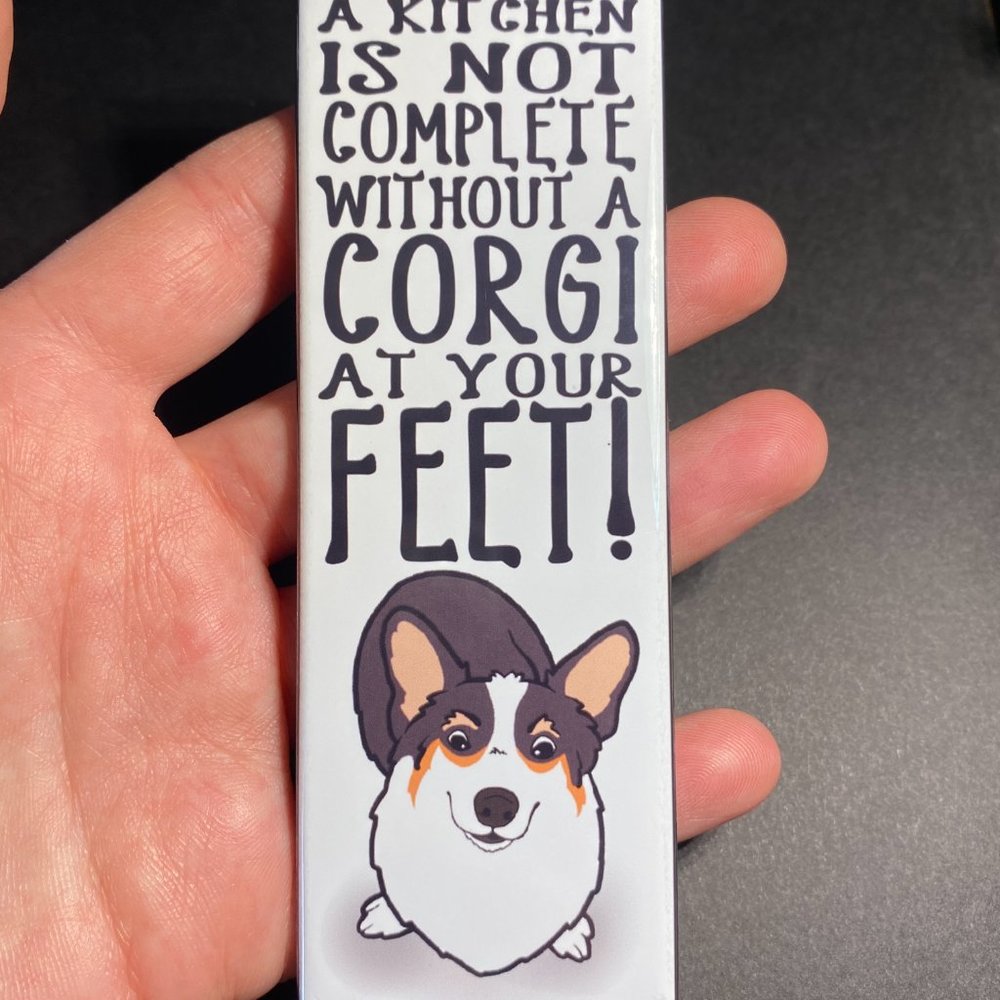Tricolor Corgi Dog Funny Art Magnet Kitchen Decor